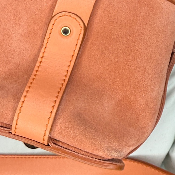 Salvatore Ferragamo Two Way Shoulder Bag AF-21 4875 Pink Suede Leather Women's - Picture 11 of 13